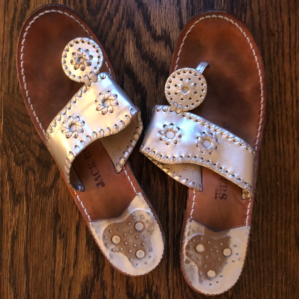 Jack Rogers - Jack Flat Sandal, Platinum, size 7.5